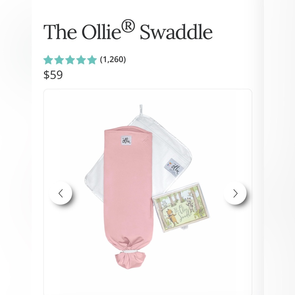 The Ollie Swaddle in Soft Pink